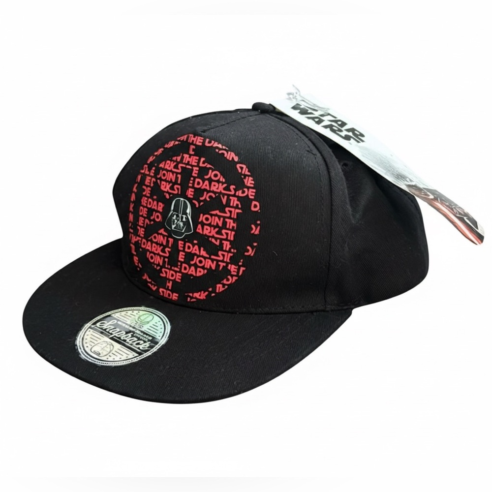 Star Wars Darth Vader Snapback Hat Boys OSFM – Black Sith Lord Cap